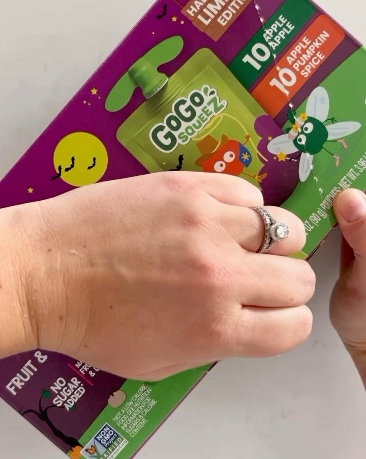 Pumpkin fruit and veggie pouches for classroom Halloween treats!

#LTKHalloween