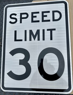 Aluminum Street Sign Speed Limit 30 MPH Unused - New In Box | eBay | eBay US