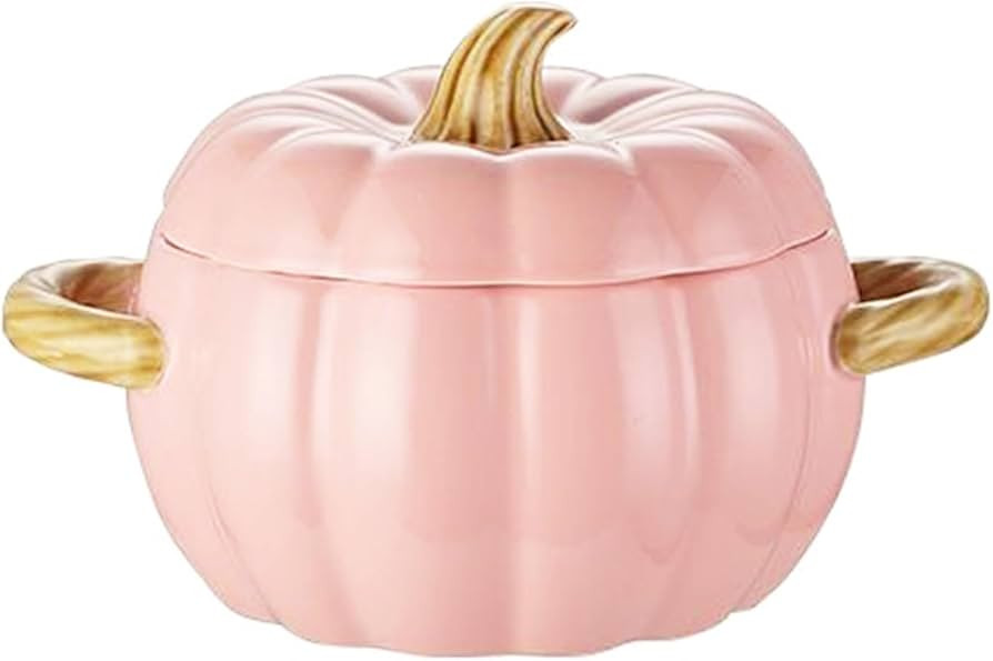Dutch Oven Pot with Lid, Pumpkin Pottery Dessert Saucepan, Mini Baking Dish Cute Pumpkin Bowl, Co... | Amazon (US)