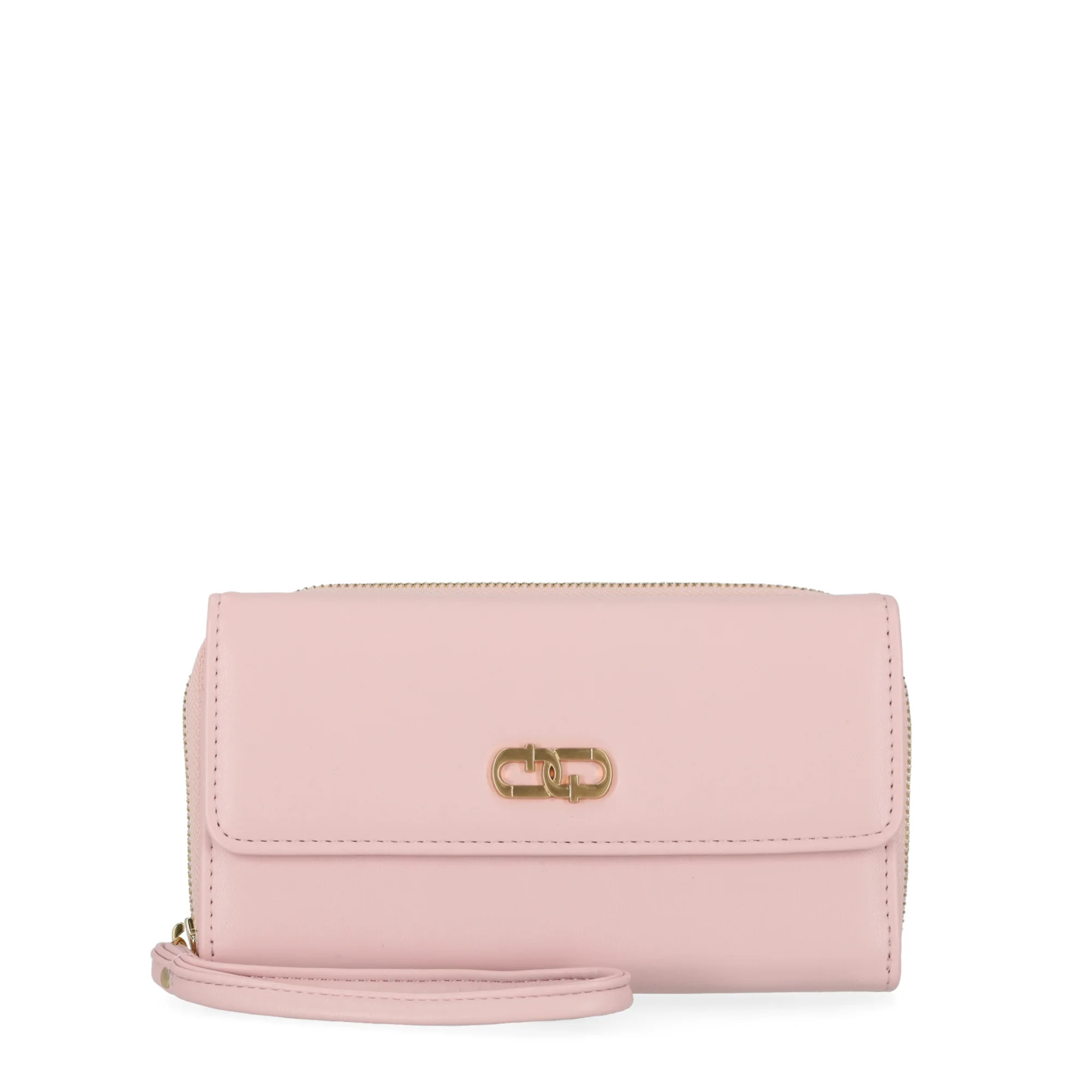 Time and Tru Women's Ainsley Bulk Clutch Vinyl Solid Pink | Walmart (US)