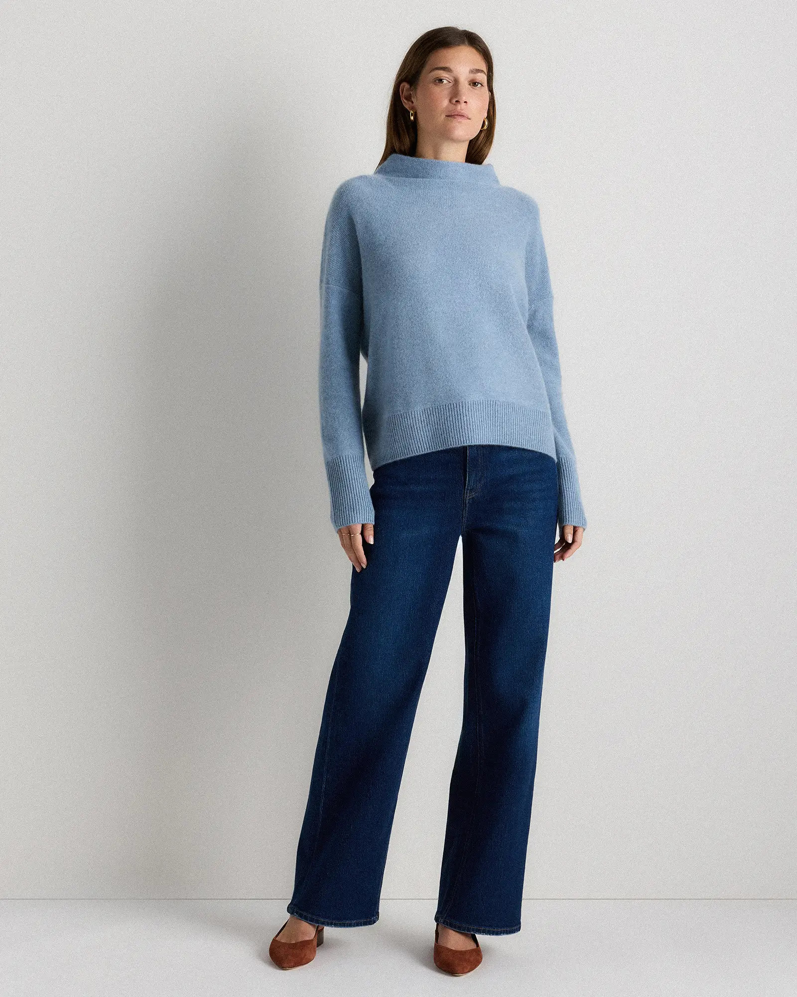 Mongolian Cashmere Funnel Neck Sweater | Quince