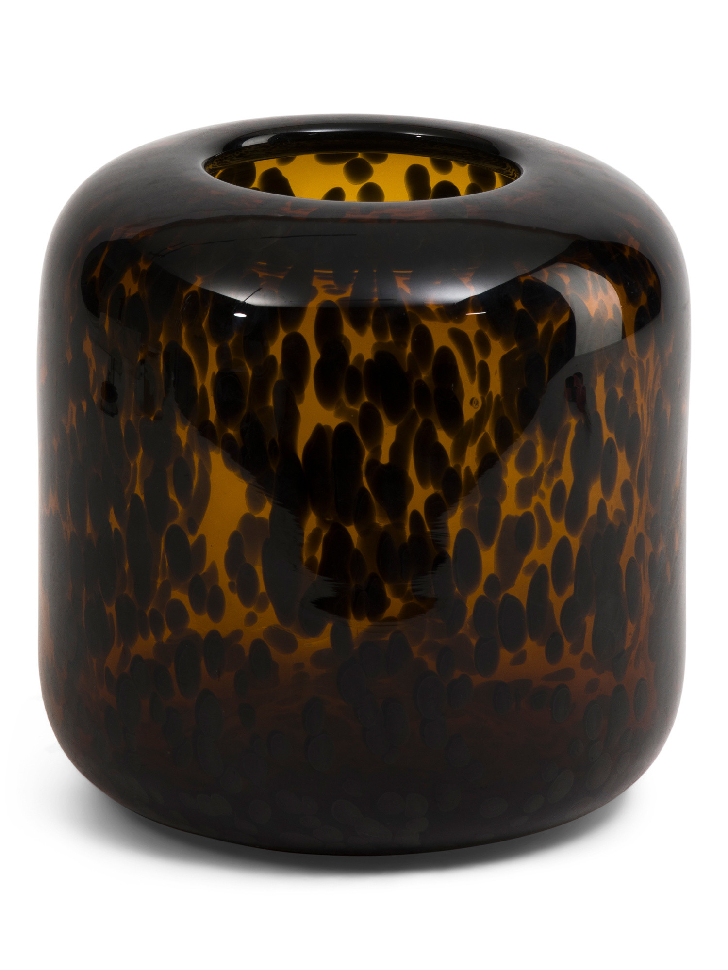 8in Cheetah Glass Vase | TJ Maxx