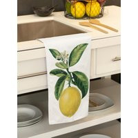 Retro Kitchen Towel, Lemon Tea Hand Lemons | Etsy (US)