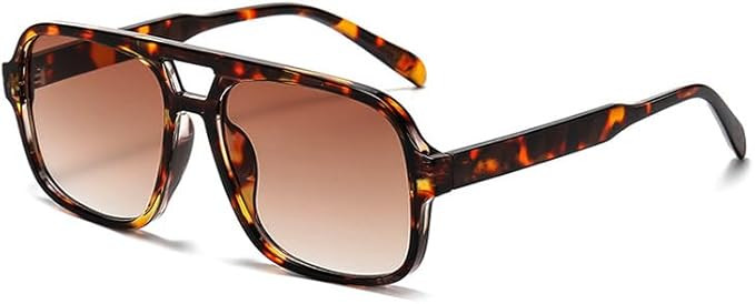 Retro Aviator Sunglasses for Women Men Trendy Classic 70s Square Green Aviator Sun Glasses Vintag... | Amazon (US)