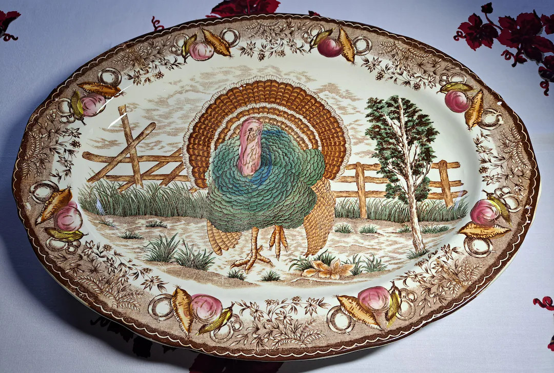 Vintage Transferware Turkey Platter No Maker's Mark - Etsy | Etsy (US)