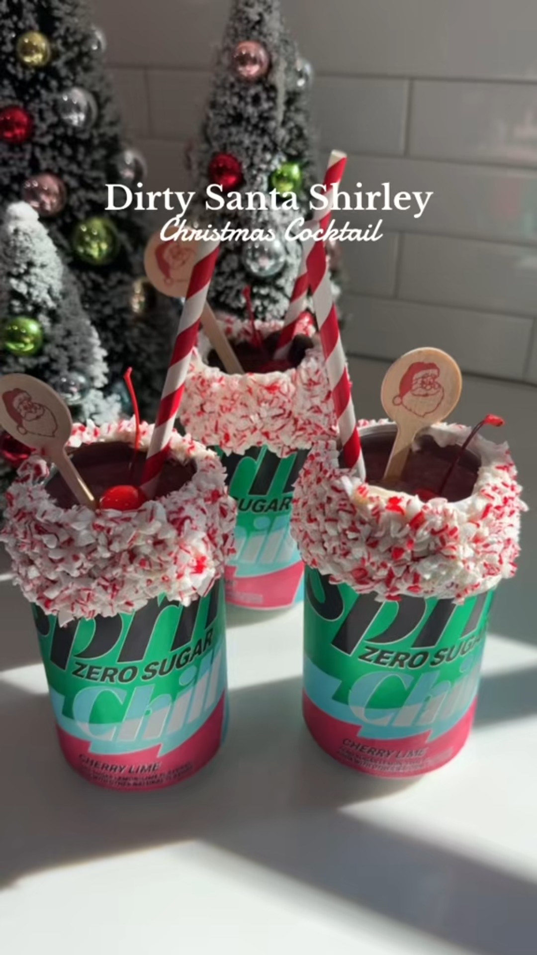 Dirty Shirley Santa Christmas Cocktail 🎅🏻✨

These festive open canned cocktails will be a hit at your next Christmas party or holiday brunch! 

The @drafttop can opener is one of my favorite kitchen gadgets (ps they also make great stocking stuffers)! Once you remove the tops from each of your canned sprites, pour the mixture out of each can into a separate container! Then, follow the recipe below for the Dirty Shirley Santa cocktail recipe! 

The recipe:
+ 1-1.5 cans of Zero Chill Cherry Lime Sprite
+ 4 ounces of Vodka 
+ 1.5 ounces of Grenadine 
+ Rim your can with icing and top with crushed peppermints or festive holiday sprinkles 
+ Add in some holiday themed cocktail stirrers and straws! 

#LTKGiftGuide #LTKHoliday #LTKfoodie