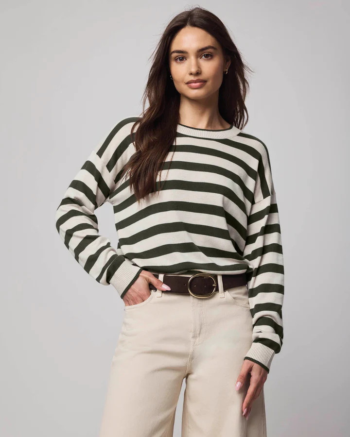 Georgie Cashblend Stripe Pullover Sweater | Splendid | Splendid