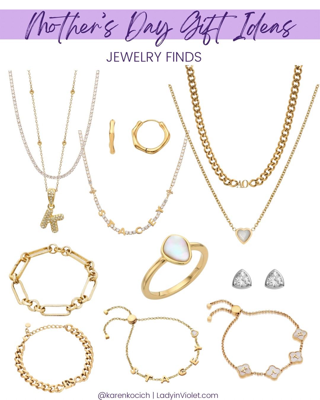 Mother’s Day gift ideas / gift guide for her / personalized gifts / monogrammed jewelry / initial necklace for mom / jewelry gifts / bracelets 

#LTKSeasonal #LTKGiftGuide #LTKFindsUnder100