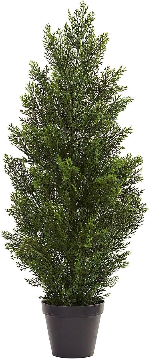 Nearly Natural 3’ Mini (Indoor/Outdoor) Cedar Pine Tree, 3', Green | Amazon (US)