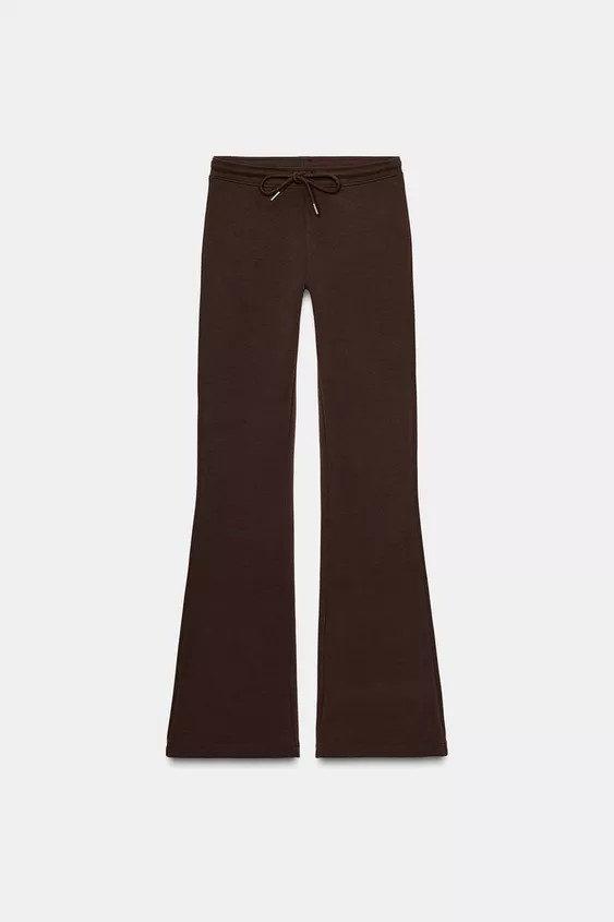 INTERLOCK FLARE TROUSERS | Zara UK