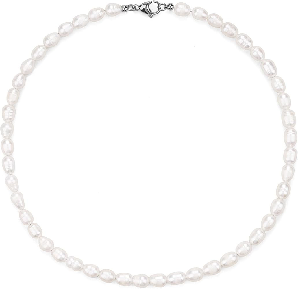 COAI Women's Pearl Necklace Pearl Strand Necklace for Women Men | Amazon (UK)