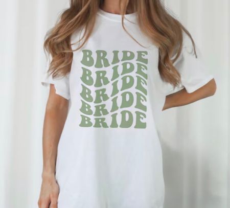 Retro Bride Shirt from ItsAnAestheticCo

Bridal Party Tshirt | Neutral
Aesthetic | Bachelorette Theme Party Tee | Preppy Bride | Boho Trendy Wedding Gift | green bride theme  

#LTKstyletip #LTKwedding #LTKparties