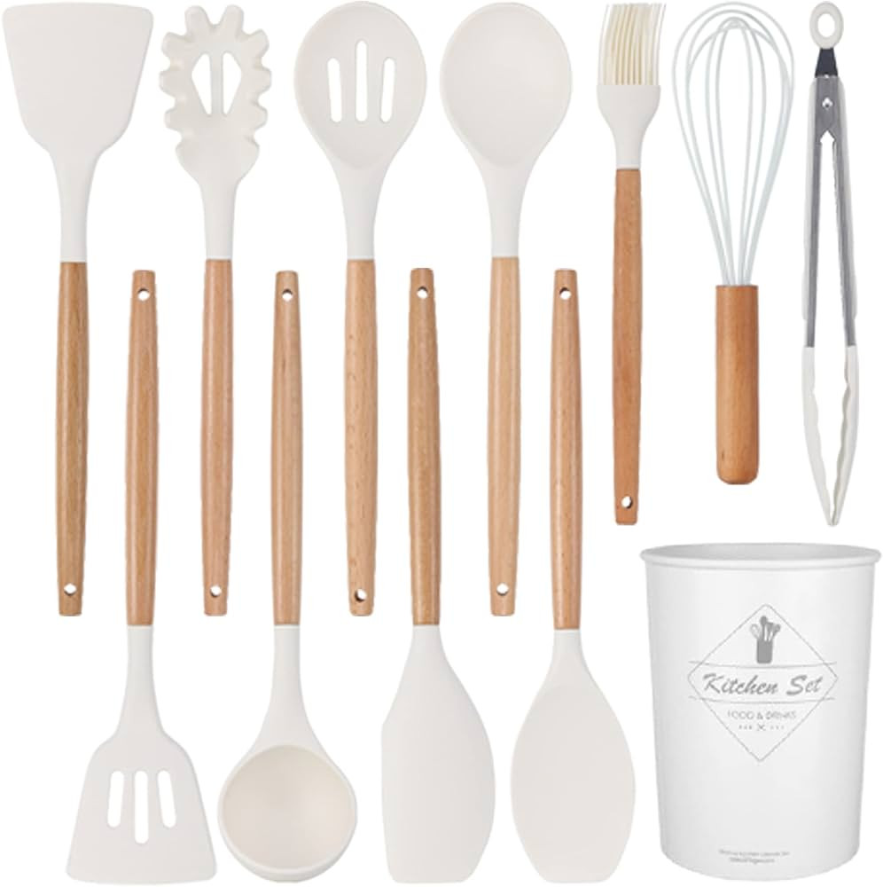 Keidason Kitchen Silicone Cooking Utensils Set, 12-piece Kitchen Cookware Non-stick Cookware Is H... | Amazon (US)