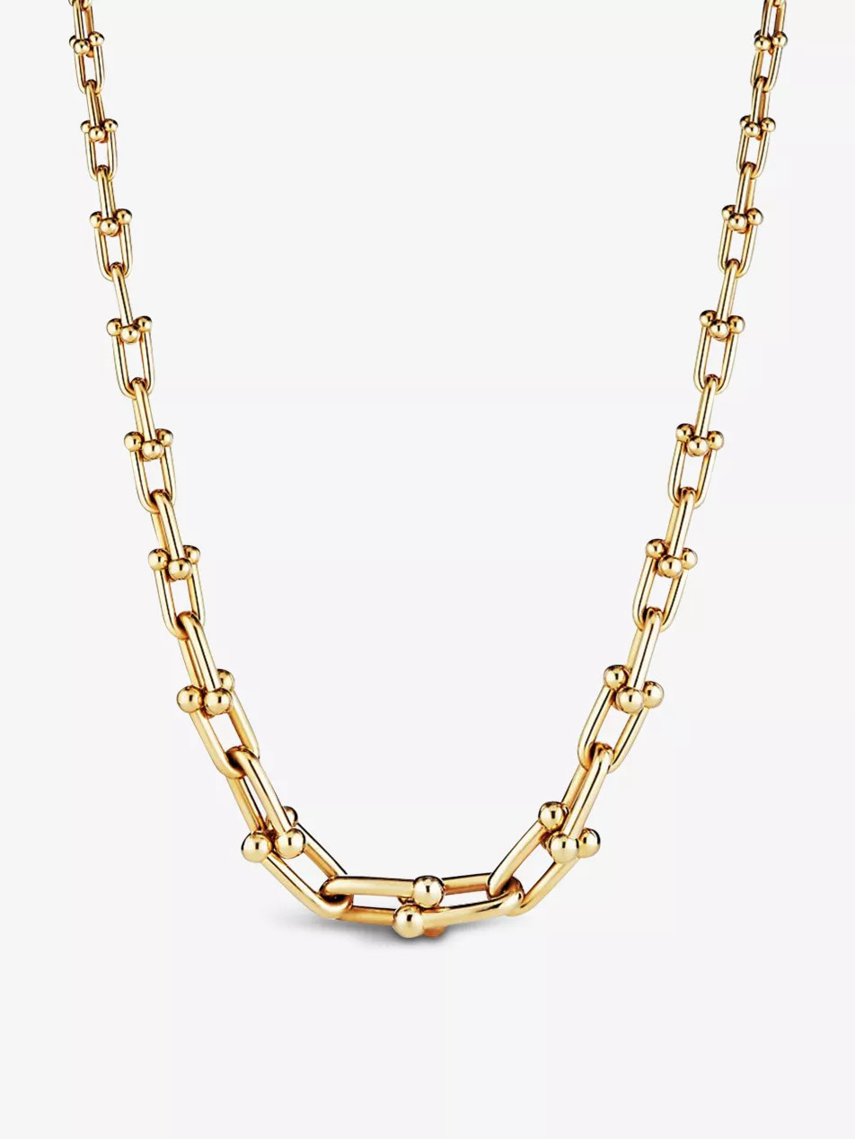Tiffany HardWear graduated link 18ct gold necklace | Selfridges