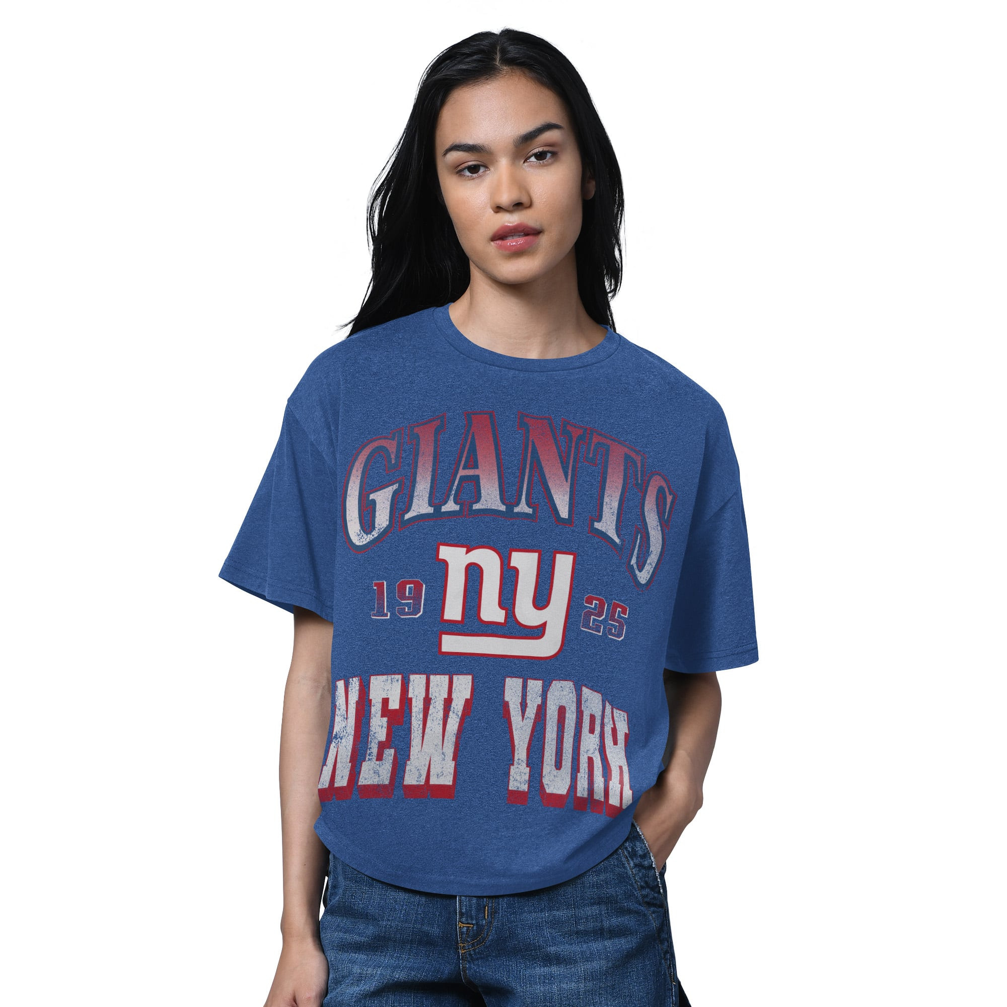 New York Giants Starter Women's Oversized Hall of Fame T-Shirt - Heather Royal | Fanatics