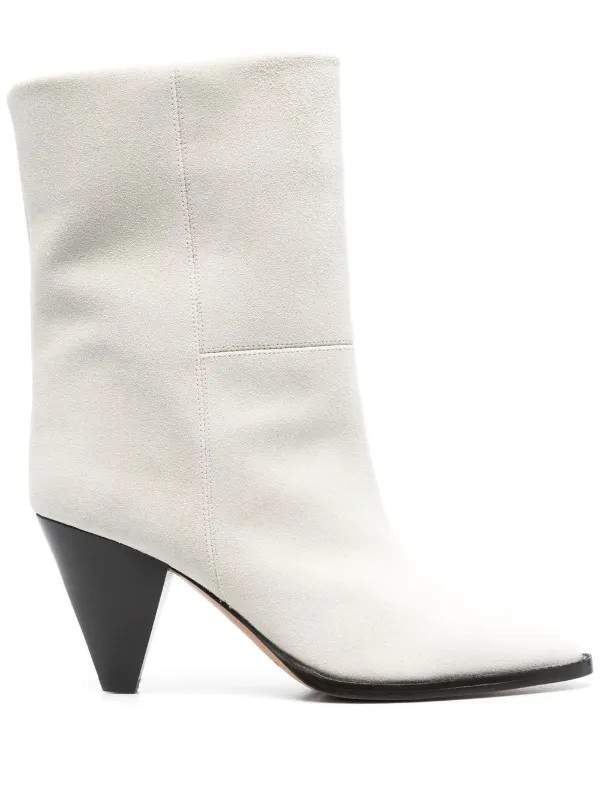 ISABEL MARANT 75mm Rouxa Suede Boots - Farfetch | Farfetch Global