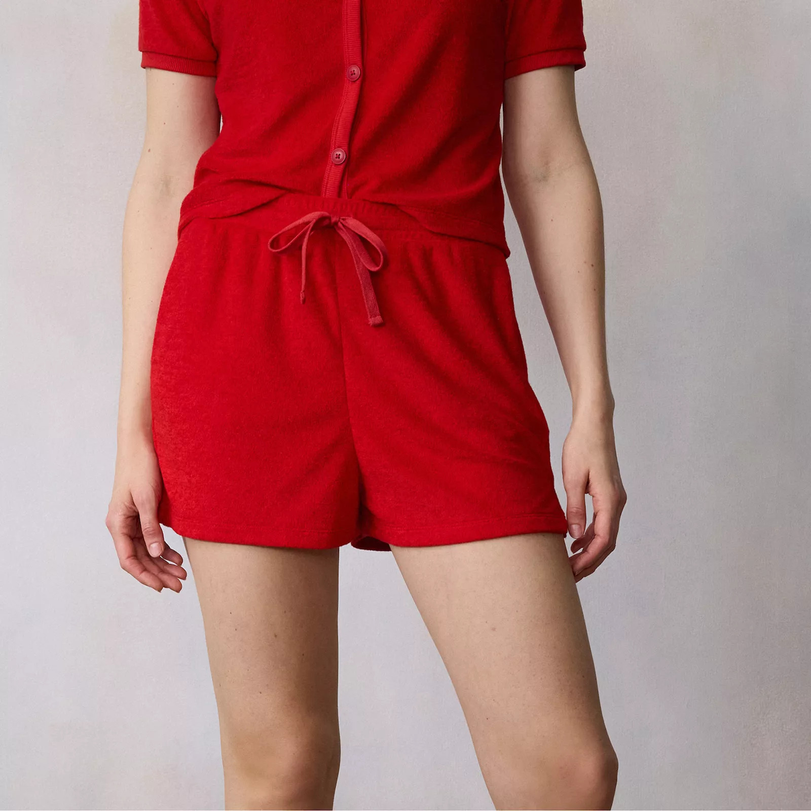 Women's LC Lauren Conrad Draw Cord Terry Shorts, Size: XXL, Red Candy | Kohl's