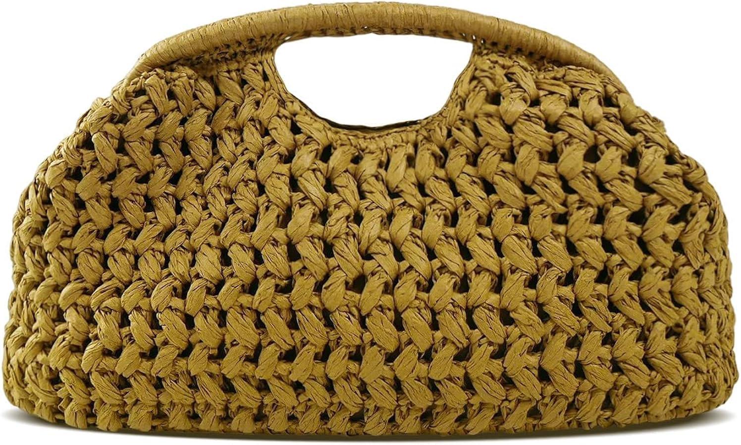 Large Straw Dumpling Clutch Purse for Women,Summer Vacation Beach Hobo Bag,Woven Evening Top Hanl... | Amazon (US)