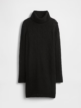 CashSoft Pointelle Turtleneck Sweater Dress | Gap (US)