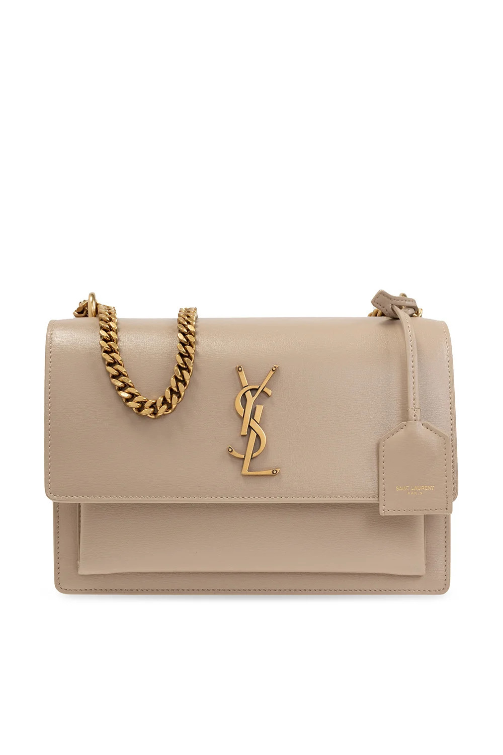 Saint Laurent Sunset Chained Medium Shoulder Bag | Cettire Global