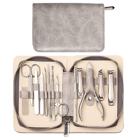 FAMILIFE Professional Manicure Set, Manicure Kit, Nail Clippers Set, Stainless Steel Manicure and... | Amazon (US)
