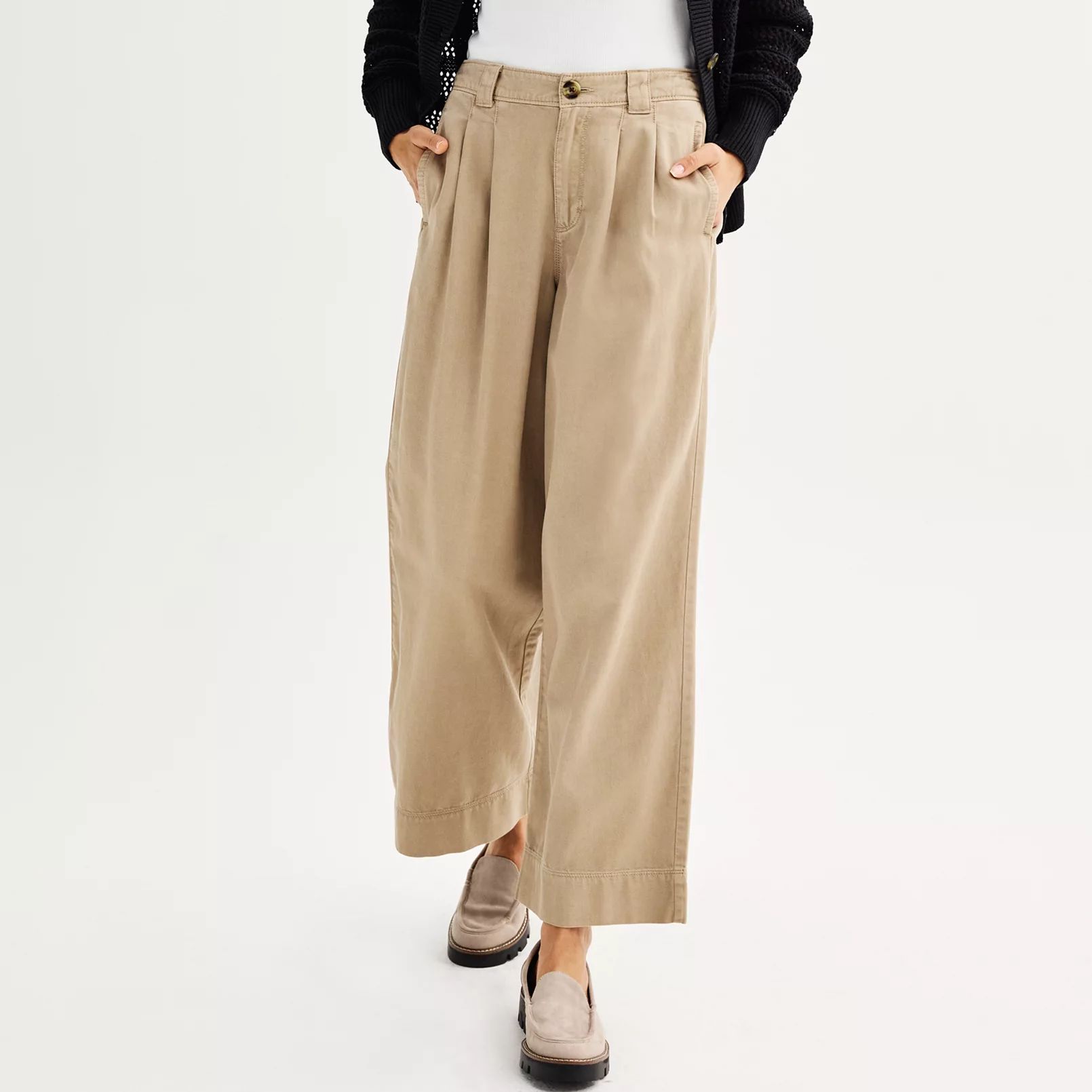 Women's Sonoma Goods For Life® Pleated Wide Leg Pants | Kohl's