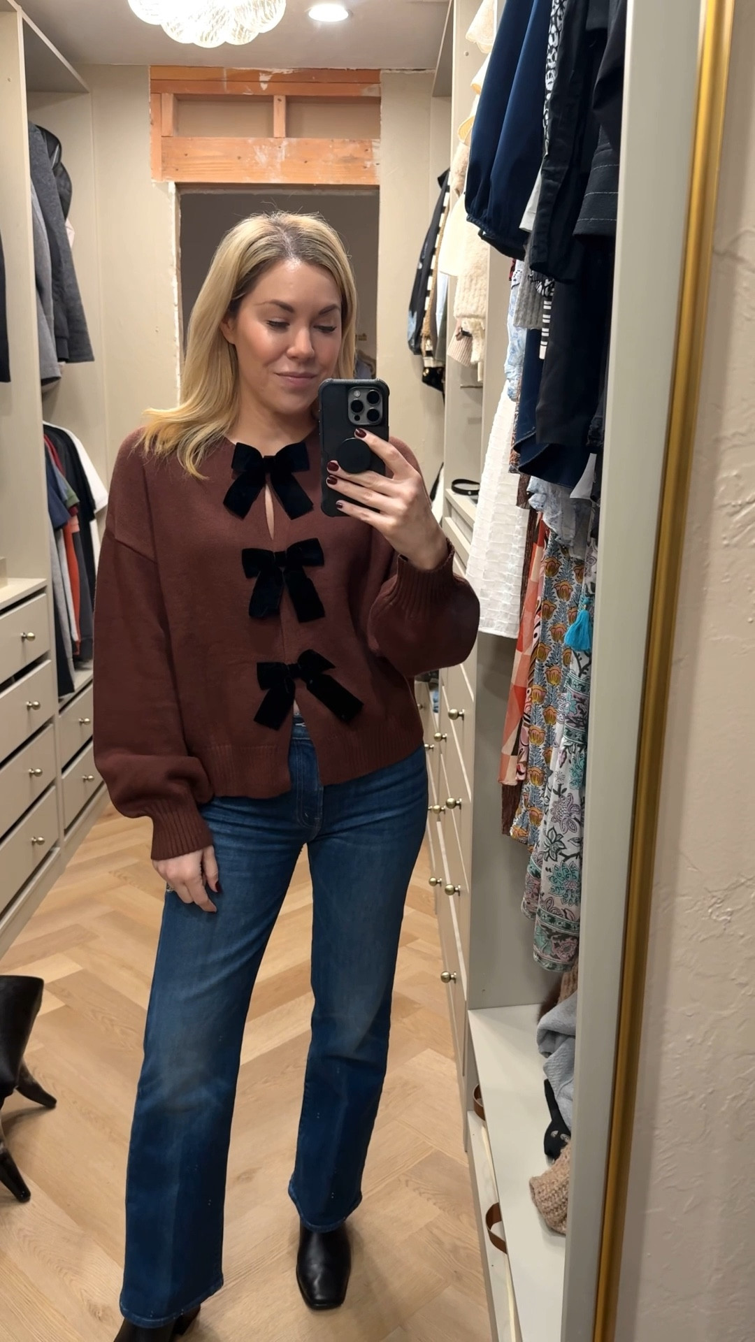 Bow sweater 
Amazon 
Looks so luxe - beautiful!! 

#LTKootd #LTKSeasonal #LTKFindsUnder50