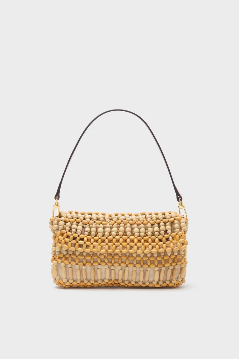 Natural Wood Beads Timmy Shoulder Bag | Tuckernuck (US)