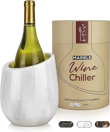 Gusto Nostro Marble Wine Chiller Bucket - 750ml Wine Bottle Cooler and Champagne Chiller for Part... | Amazon (US)