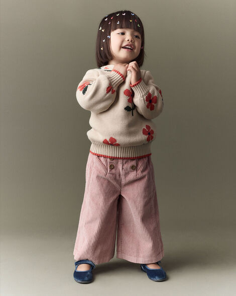 Toddler Girl Urban Wide Leg Corduroy Pant - Light Pink | Carter's Inc