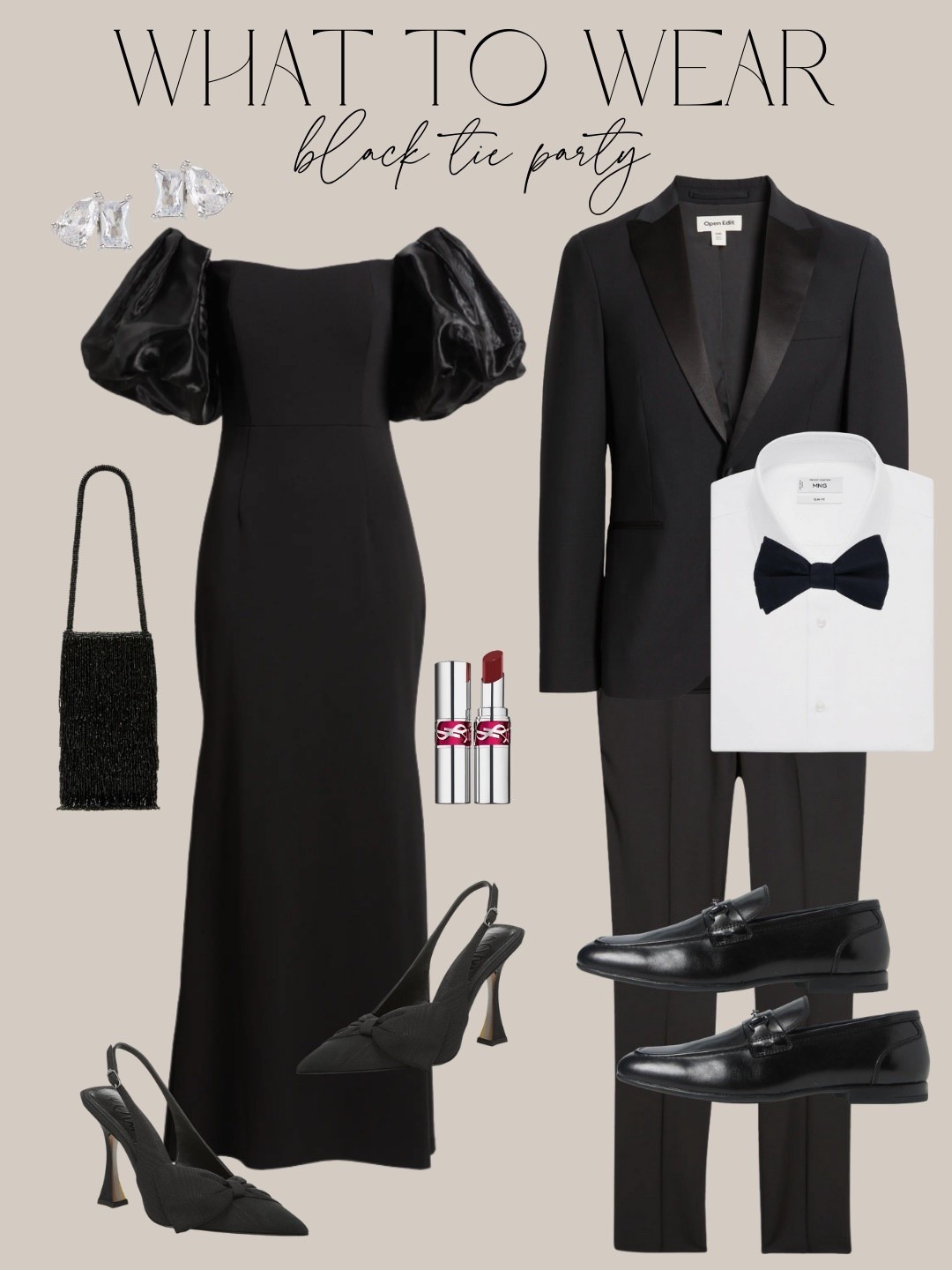 What to Wear: Black tie Party 

#LTKHoliday #LTKootd