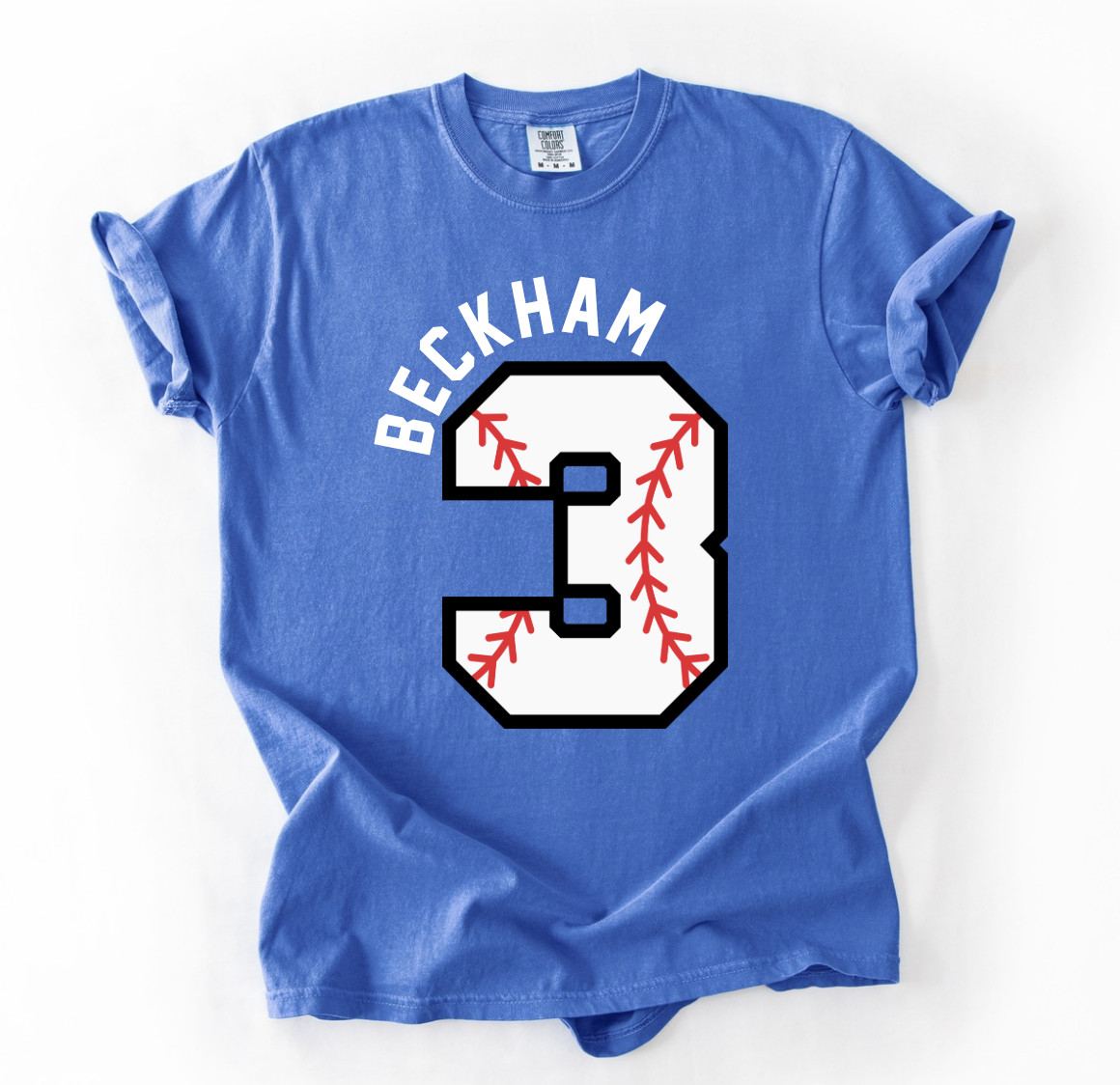 Custom Number Baseball T-Shirt — BECK + PALM BECK+PALM | BECK+PALM
