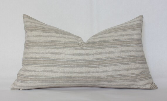 Striped Lumbar Pillow 14x20 Cream Lumbar Pillow Cover 12x20 | Etsy | Etsy (US)