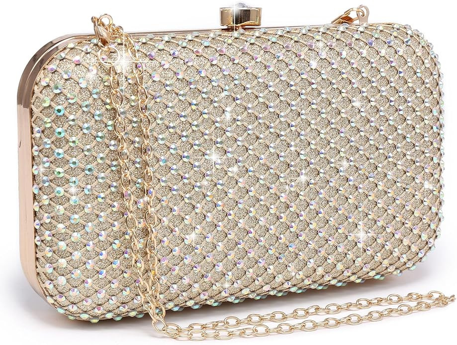 Dasein Womens Rhinestone Clutch Purse Sparkling Evening Bag with Crystal Clasp for Formal Prom Pa... | Amazon (US)