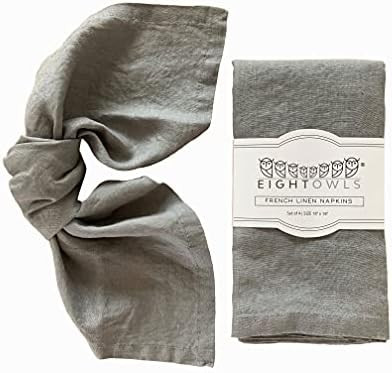 Amazon.com: Linen Napkins –100% French Flax – Stonewashed Pure Linen Cloth Napkins - Size 18 ... | Amazon (US)