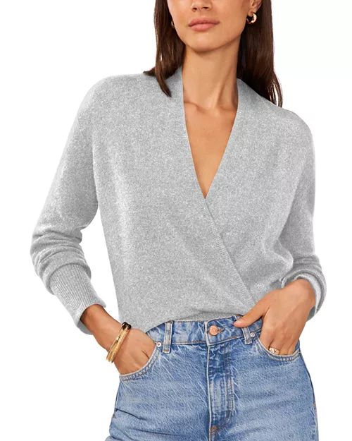 Cross Front Long Sleeve Sweater | Bloomingdale's (US)