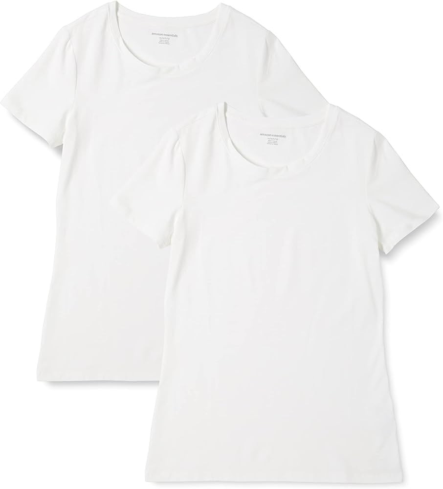 Amazon Essentials Women's Classic-Fit Short-Sleeve Crewneck T-Shirt, Multipacks | Amazon (US)
