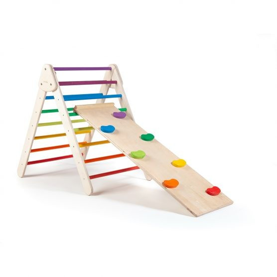 Wiwiurka Foldable Triangle With Rock Climbing Board | The Tot