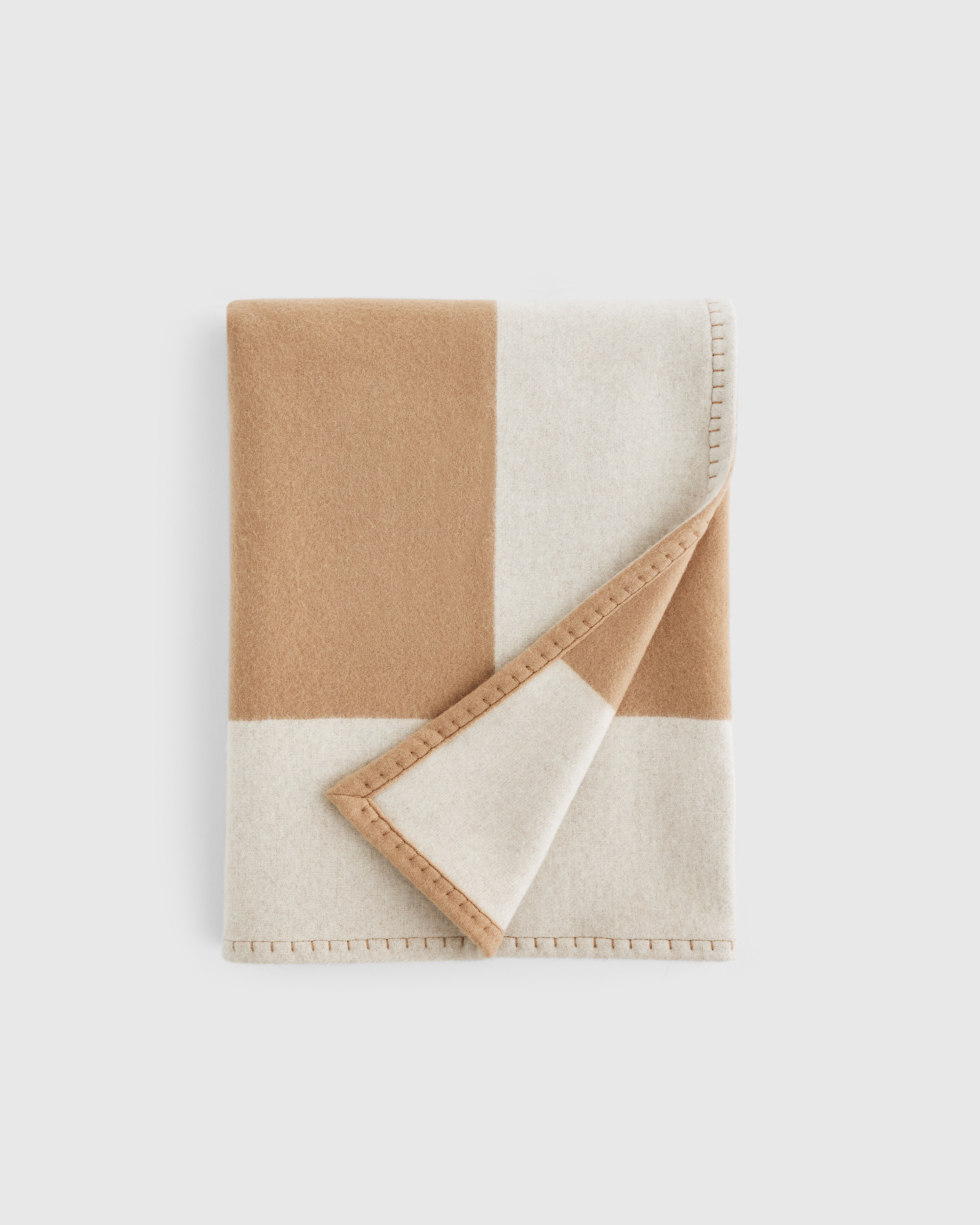 Merino Wool & Cashmere Luxury Throw in Camel | Quince