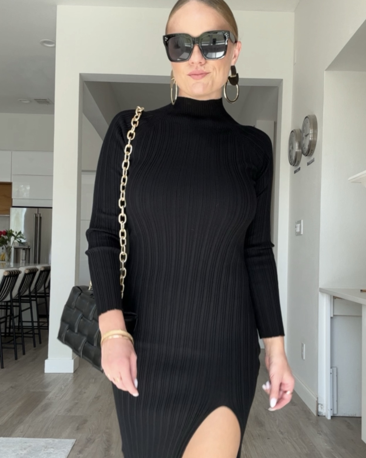 When the dress makes the statement, the jacket adds the edge, and the bag is just the cherry on top! This sleek combo from @vicidolls has me feeling like a boss. Perfect for a night out or a day about town! 🖤

My code at VICI is ELENASAVE25 for 25% off!

Also I linked hair products for slick bun!

Black dress
Black pumps 
Black purse
Black sunglasses 

#LTKVideo #LTKParties #LTKStyleTip