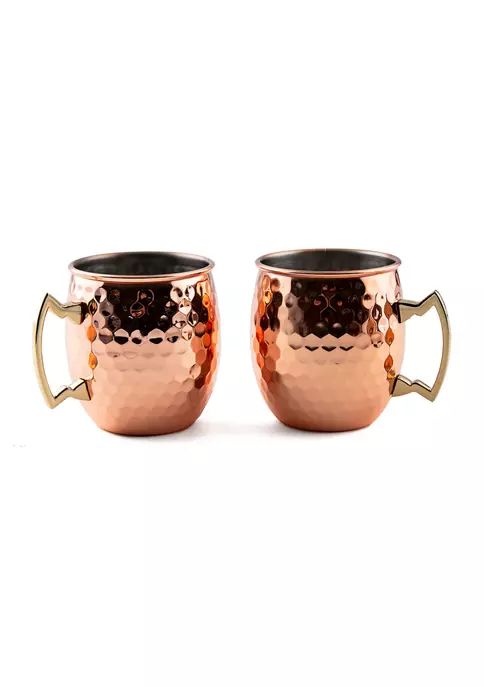 2 Pack of Hammered Copper Moscow Mule Mugs | Belk