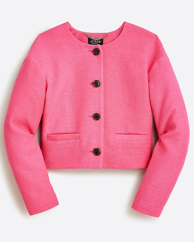 Collection lady bomber jacket in cotton bouclé | J. Crew US