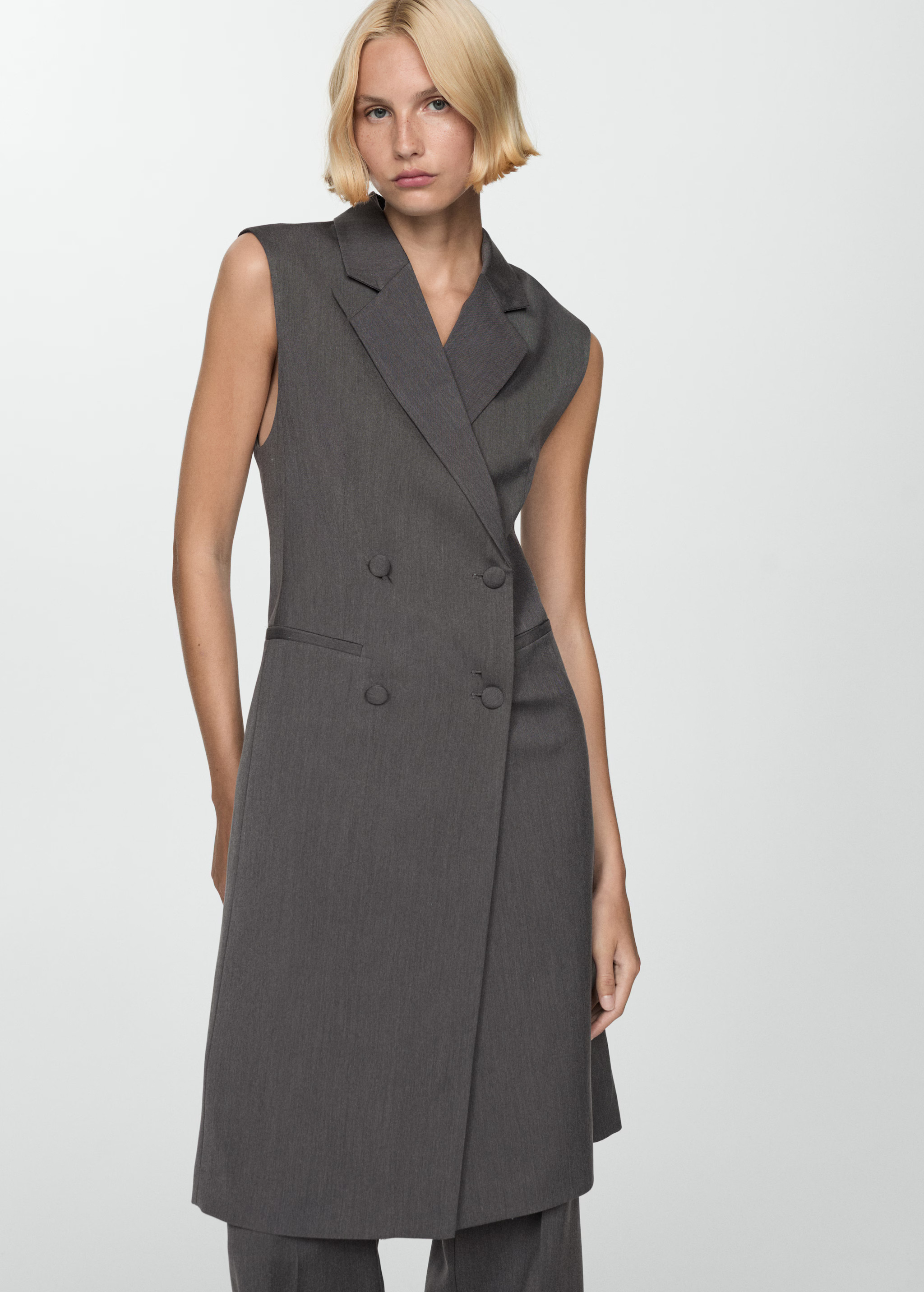 Long buttoned vest | Mango (US/MX/AU)