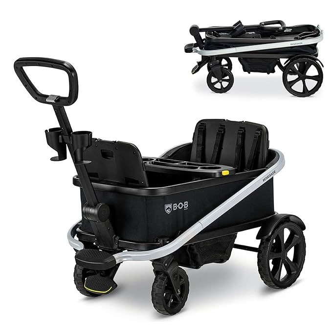 BOB Gear Renegade Foldable Stroller Wagon with 3 Seats, 5-Point Harness System, All-Terrain Tires... | Amazon (US)