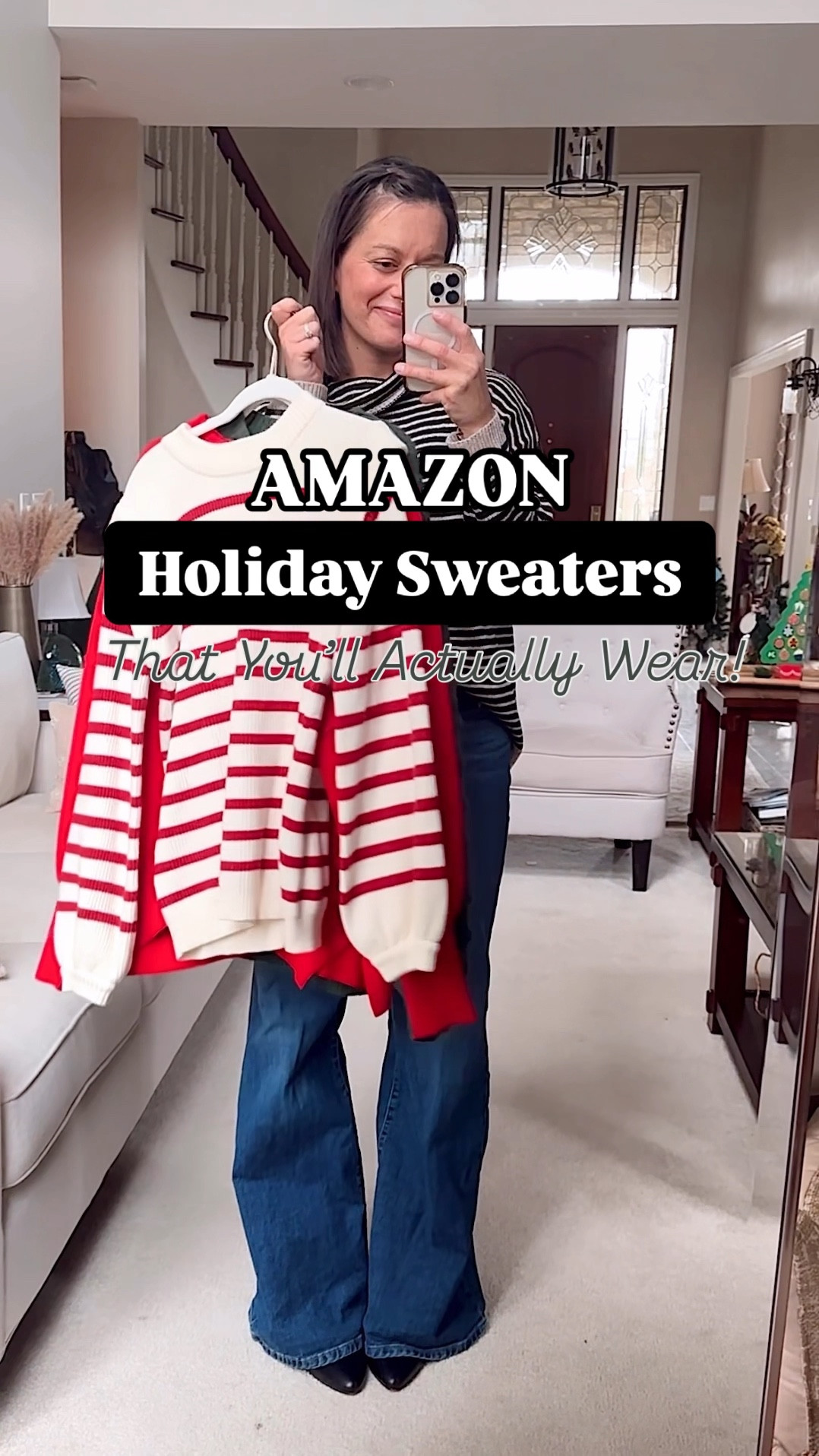 Amazon holiday sweaters! All run true to size - I’m wearing a small in all of them.

#LTKOver40 #LTKFindsUnder50 #LTKHoliday