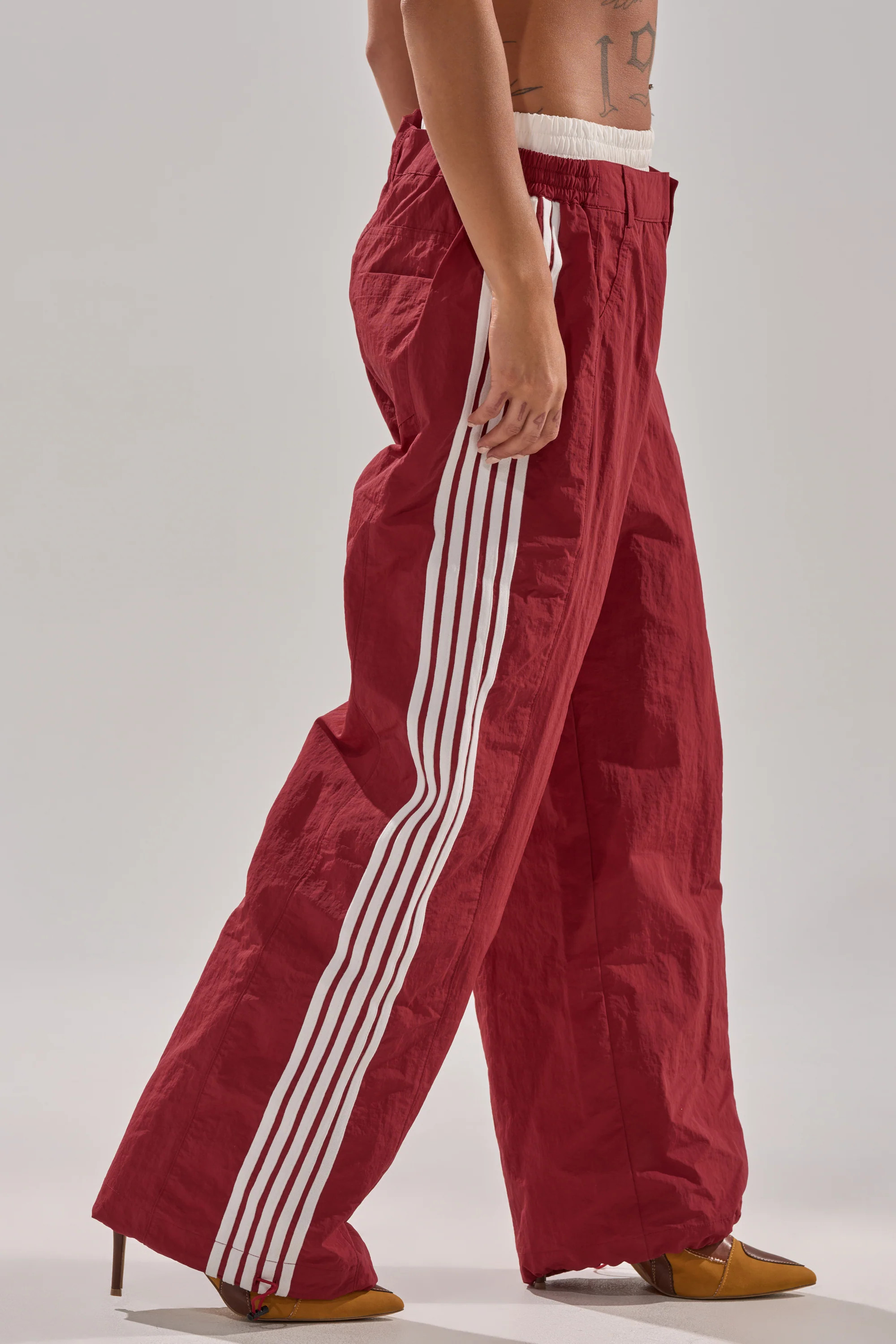 DENNIS TRACK PANT IN BURGUNDY | AKIRA