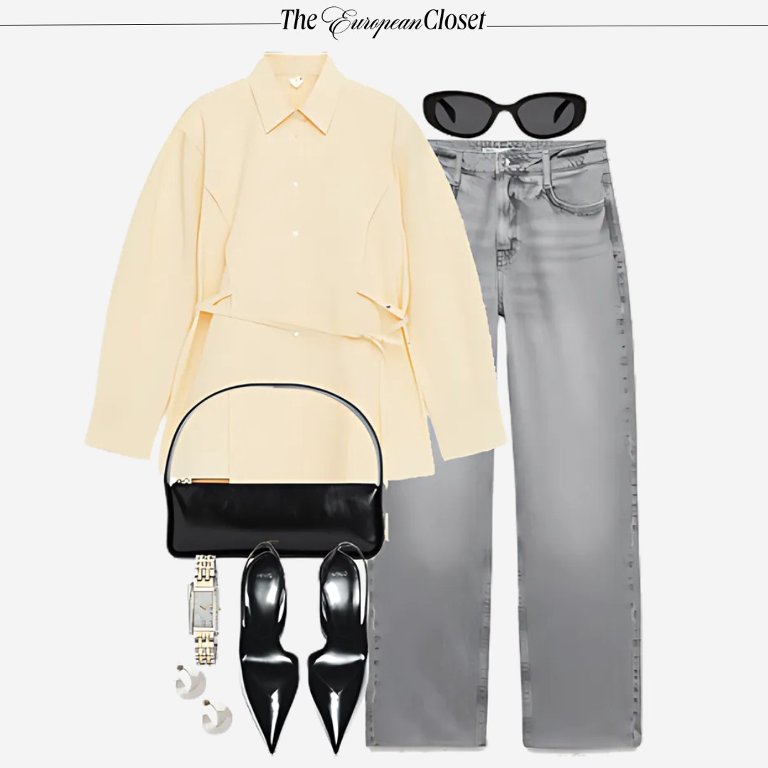 butter yellow and grey outfit  

 #LTKSpringSale #LTKSeasonal #LTKU