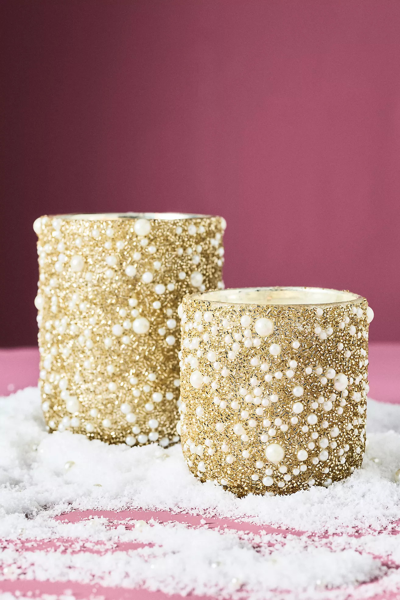Party Pearl Fresh Mistletoe & Moss Glass Candle | Anthropologie (US)