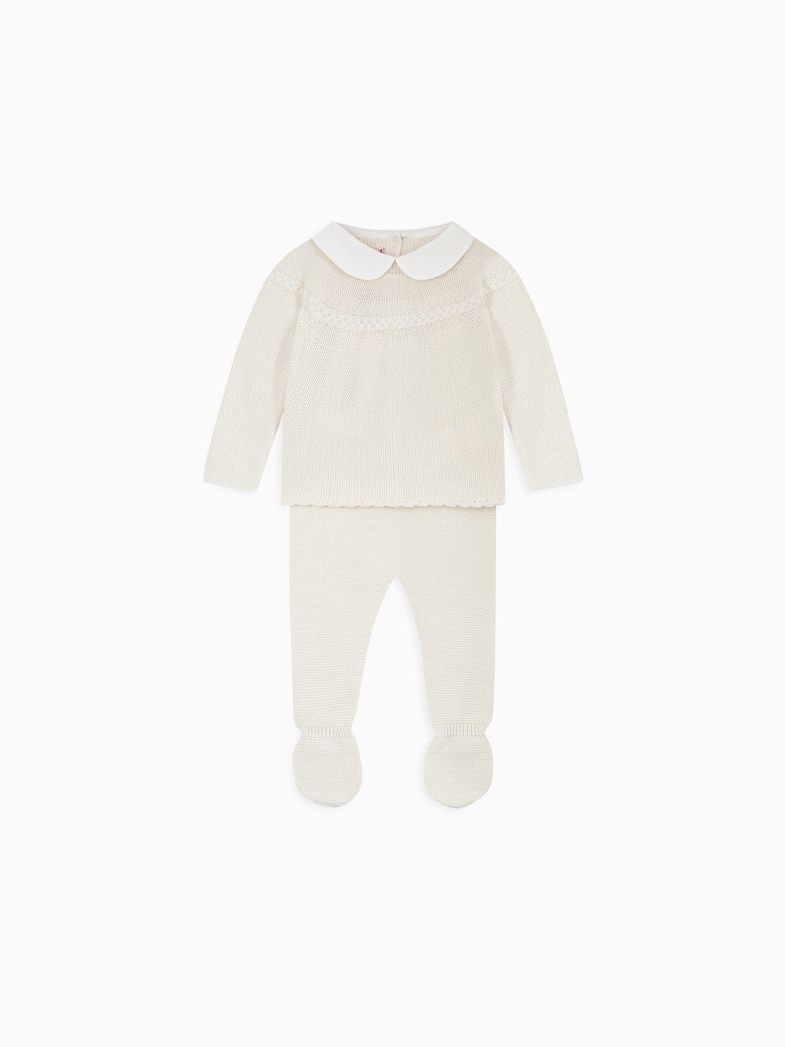 Ivory Ramiro Cotton Baby Set | La Coqueta (US)