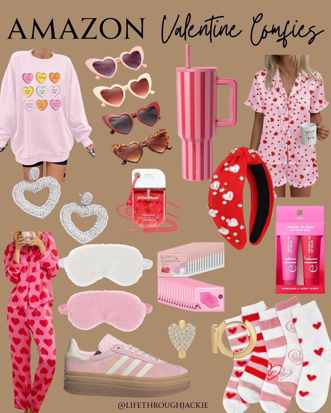 Amazon Ideas for the Galentines❤️🤍🩷
Valentine/ Heart Pajamas, Valentine Tumblers, Valentine Sunglasses, Valentine Earrings, Heart Socks, Heart Shaped Eye Masks


#LTKSeasonal #LTKValentine #LTKBeauty